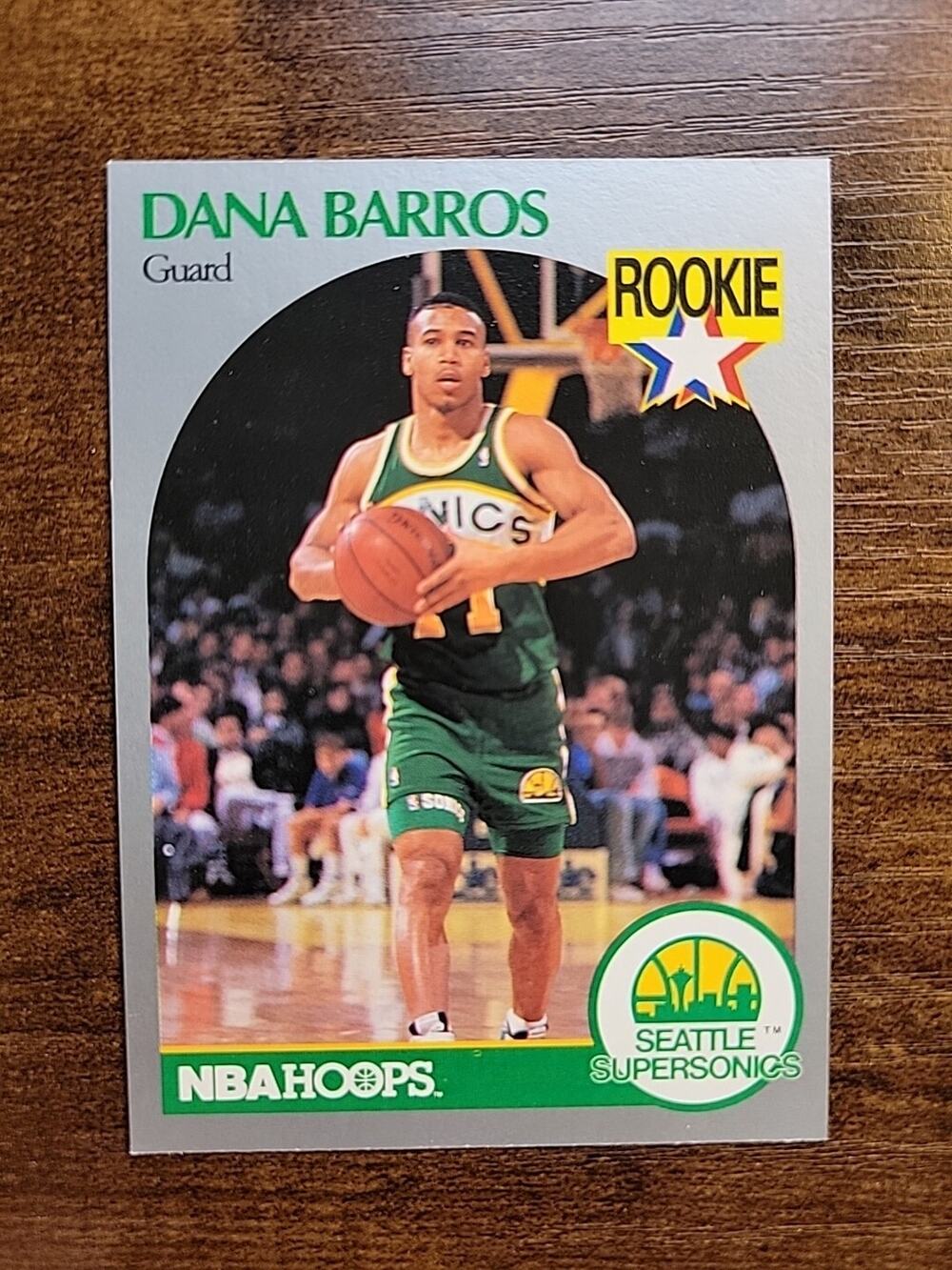 Dana Barros 1990-1991 NBA Hoops #274 - Rookie - Supersonics - NBA - Fresh Pull